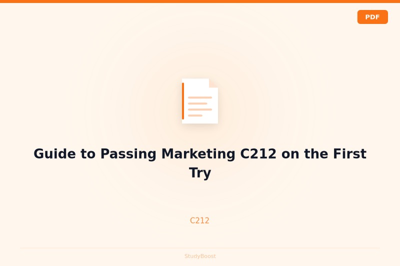 Guide to Passing Marketing C212 on the First Try