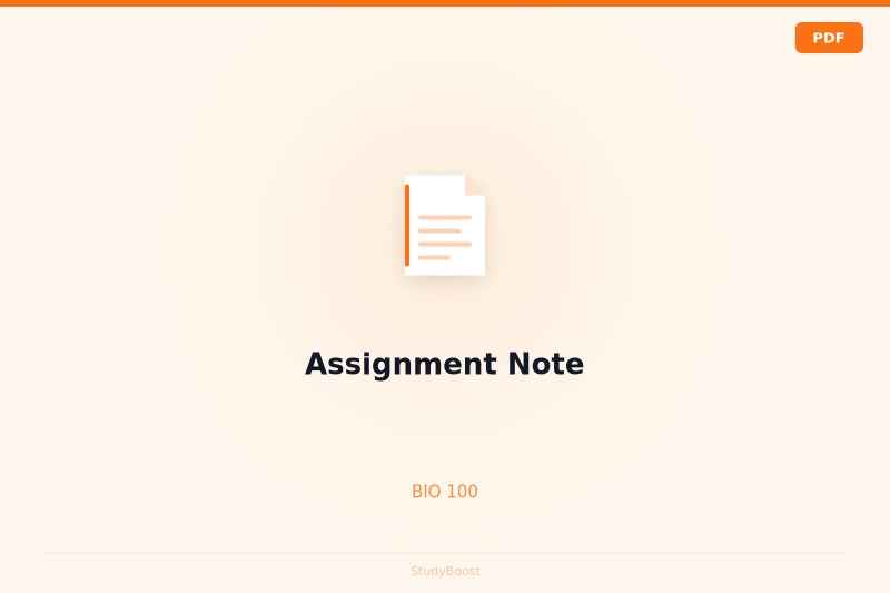 Assignment Note
