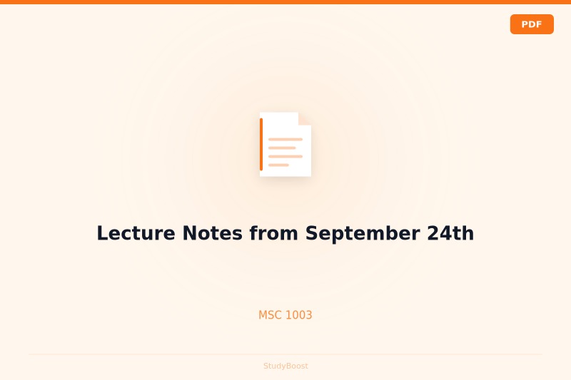 Lecture Notes from September 24th