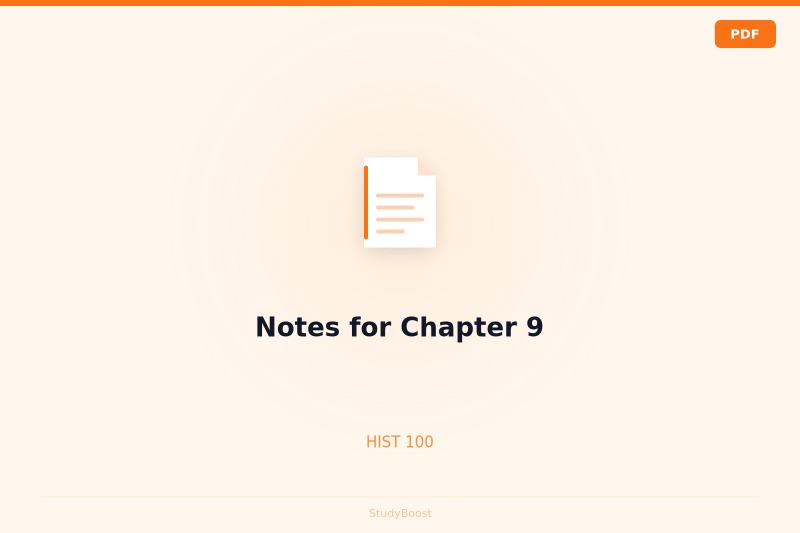 Notes for Chapter 9