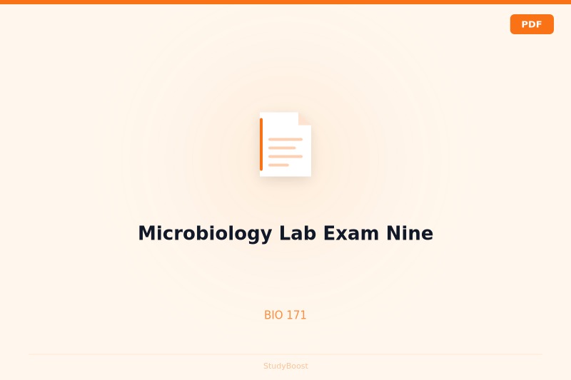 Microbiology Lab Exam Nine