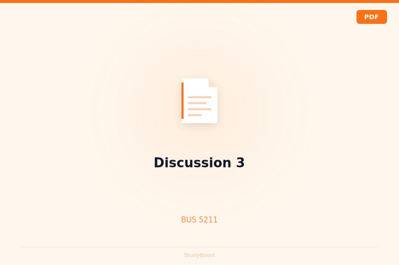 Discussion 3