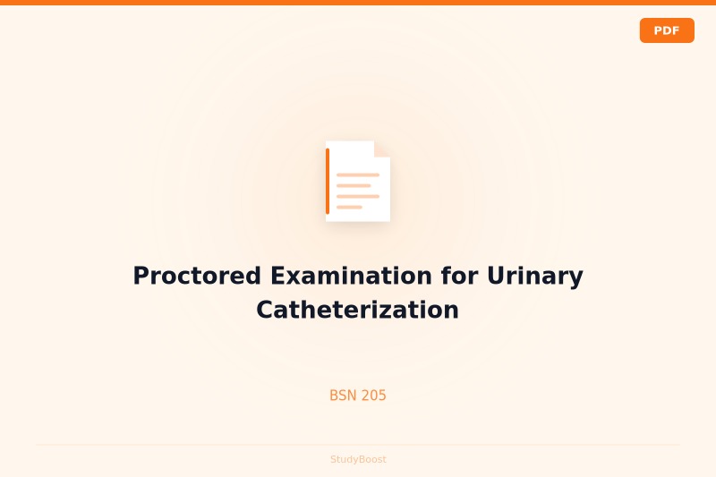 Proctored Examination for Urinary Catheterization