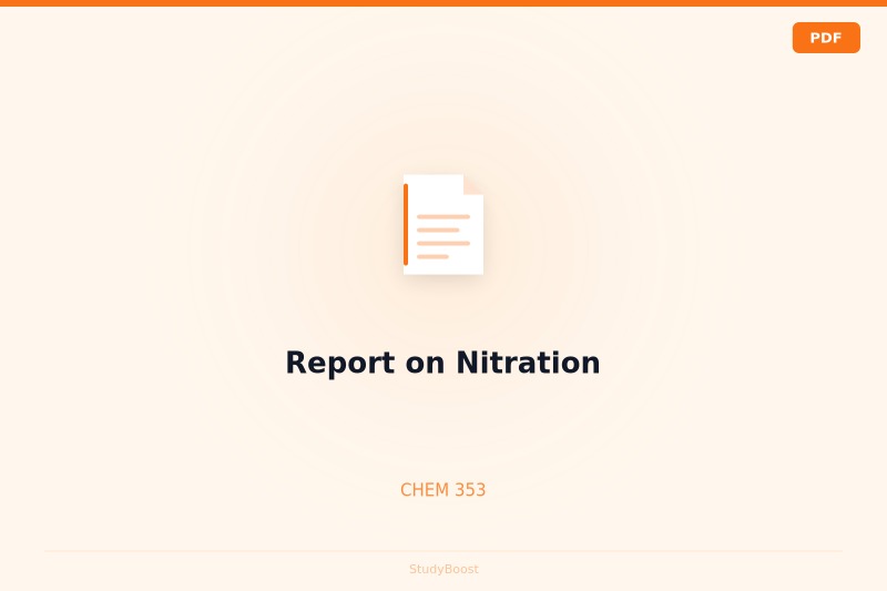 Report on Nitration
