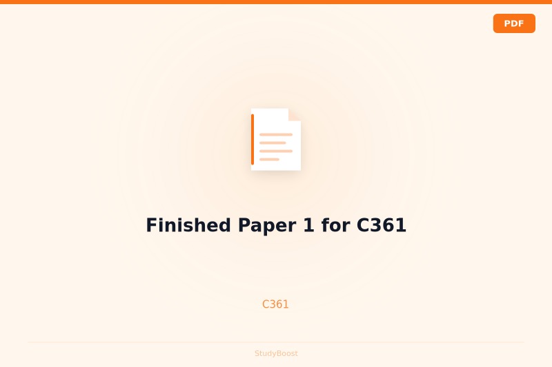 Finished Paper 1 for C361