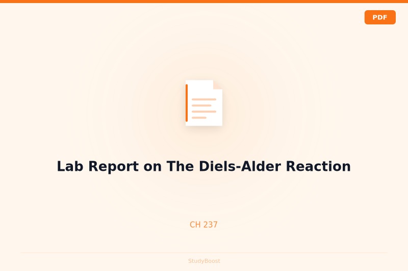 Lab Report on The Diels-Alder Reaction