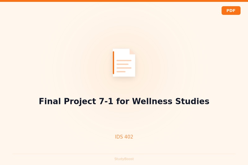 Final Project 7-1 for Wellness Studies