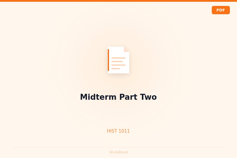 Midterm Part Two