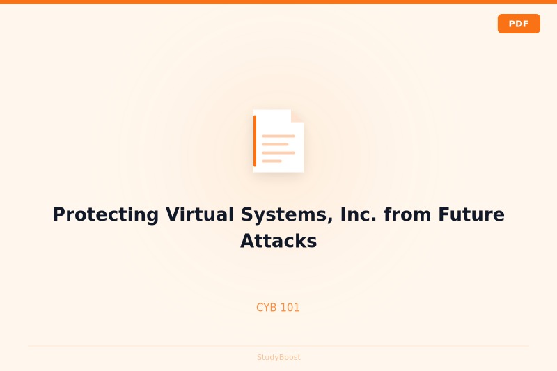 Protecting Virtual Systems, Inc. from Future Attacks