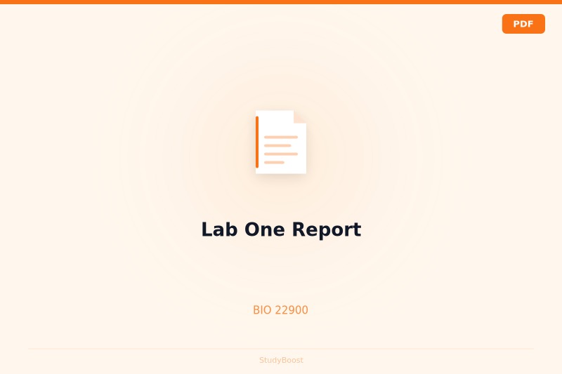 Lab One Report