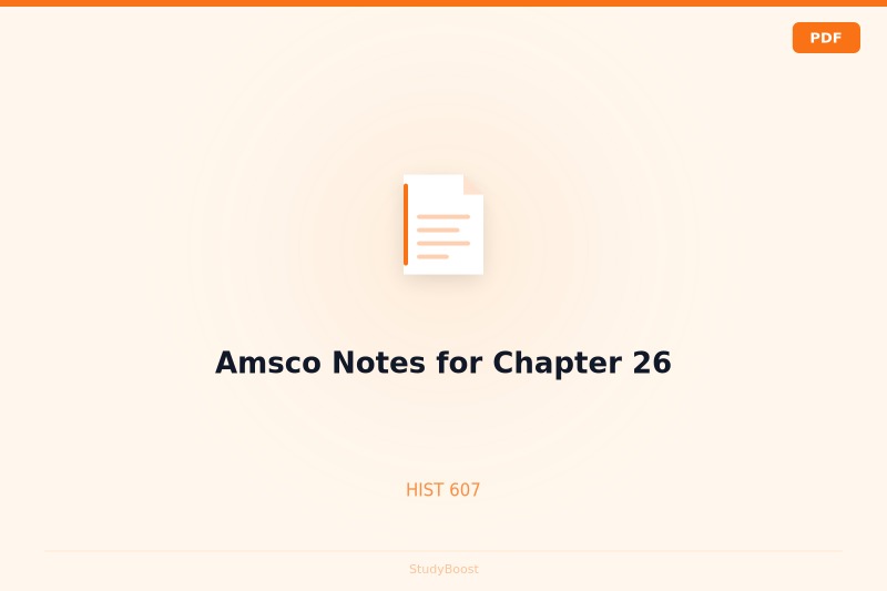 Amsco Notes for Chapter 26