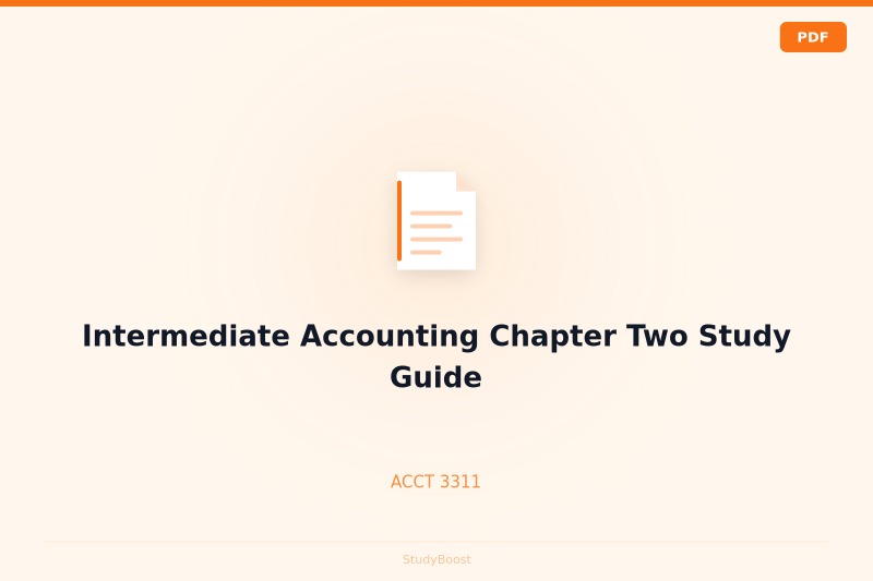 Intermediate Accounting Chapter Two Study Guide