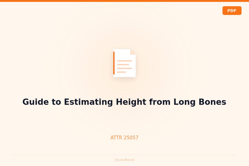 Guide to Estimating Height from Long Bones