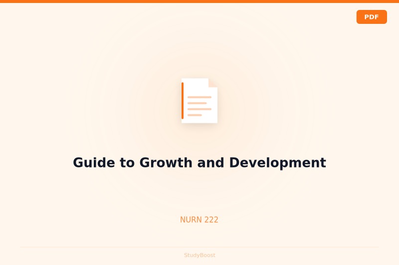 Guide to Growth and Development