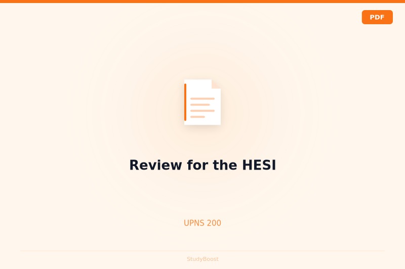 Review for the HESI