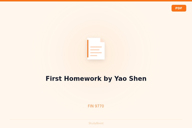 First Homework by Yao Shen