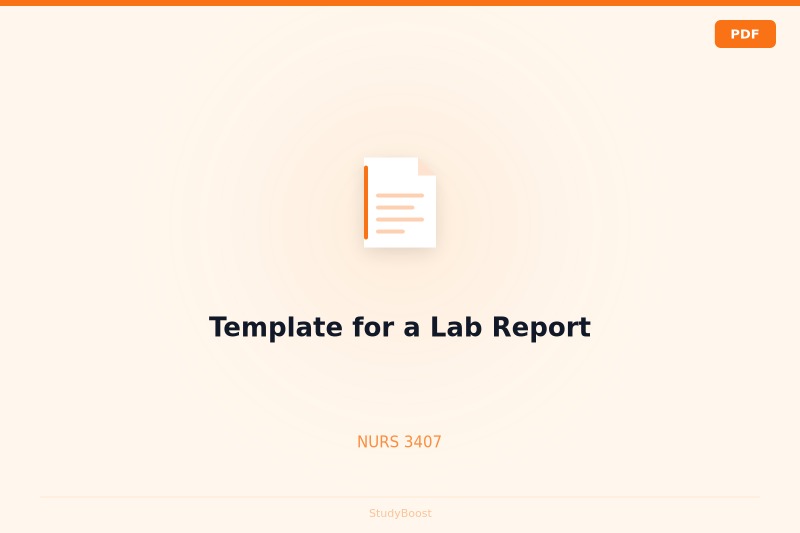 Template for a Lab Report