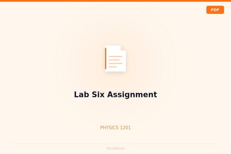 Lab Six Assignment
