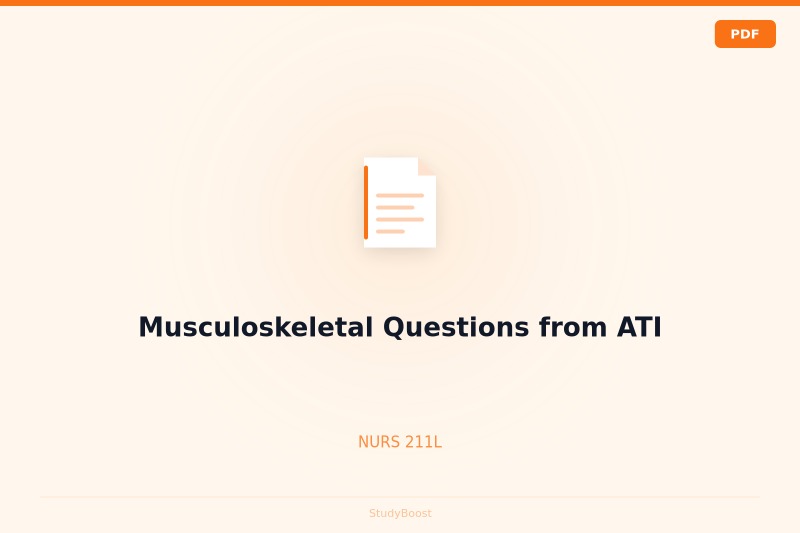 Musculoskeletal Questions from ATI