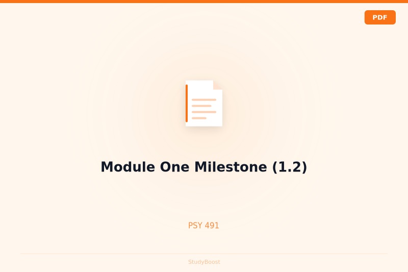 Module One Milestone (1.2)
