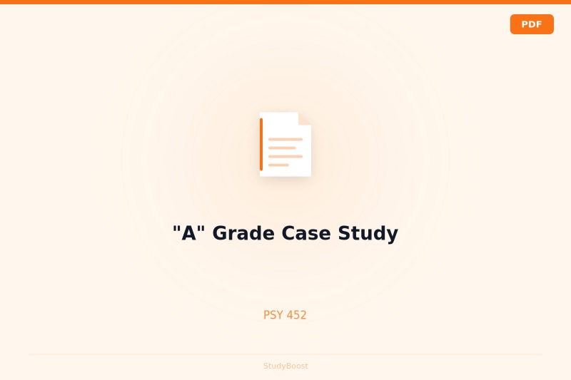 "A" Grade Case Study
