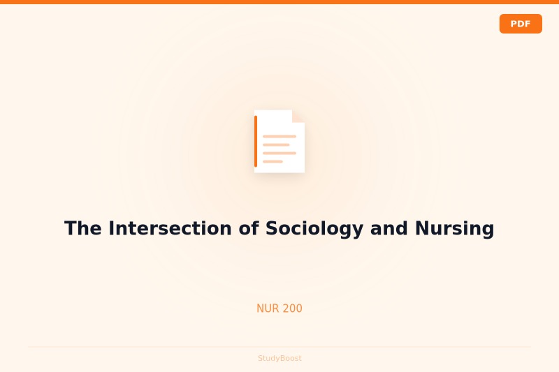 The Intersection of Sociology and Nursing