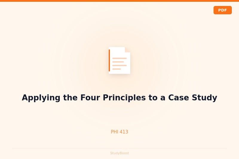 Applying the Four Principles to a Case Study