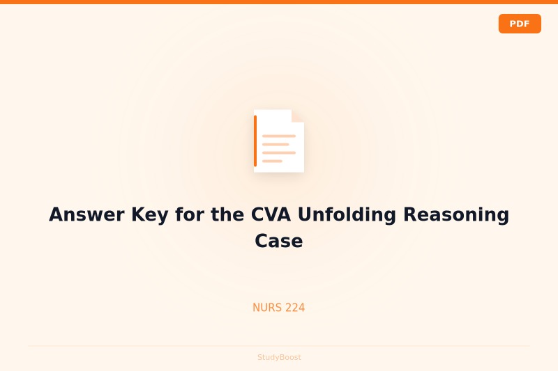 Answer Key for the CVA Unfolding Reasoning Case