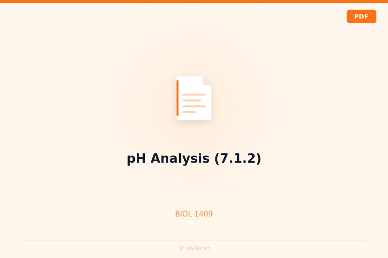 pH Analysis (7.1.2)