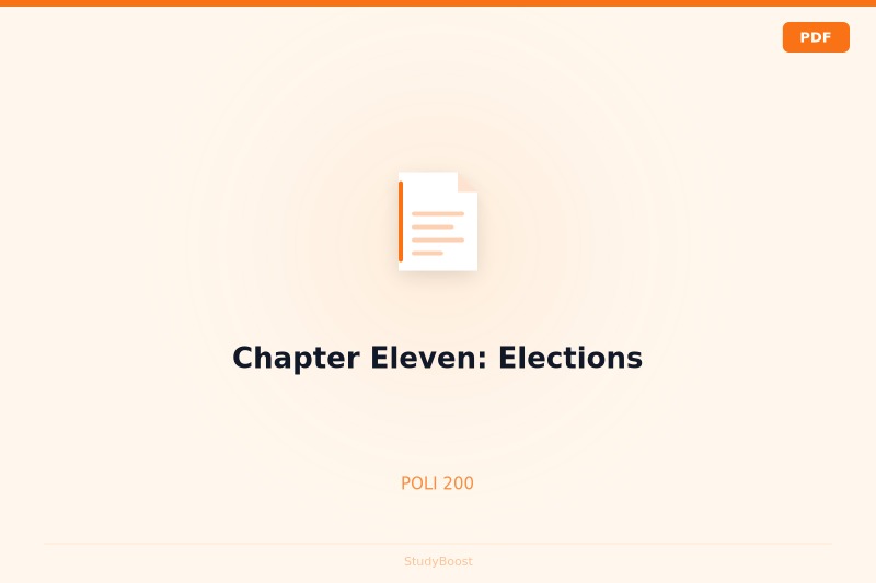 Chapter Eleven: Elections