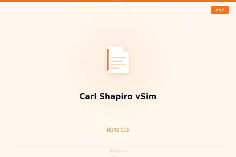 Carl Shapiro vSim