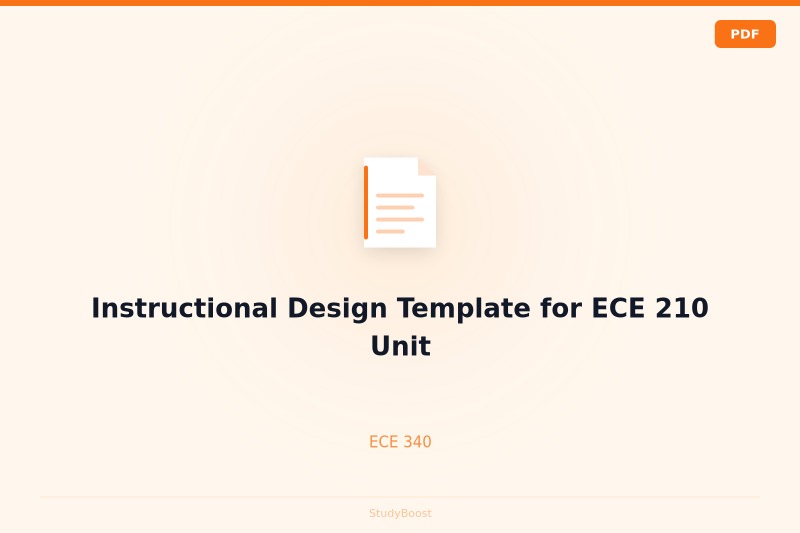 Instructional Design Template for ECE 210 Unit