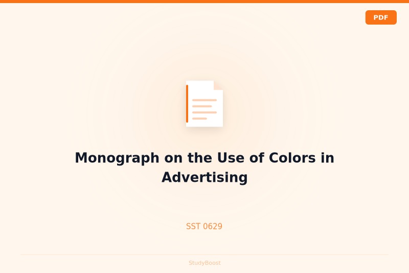 Monograph on the Use of Colors in Advertising