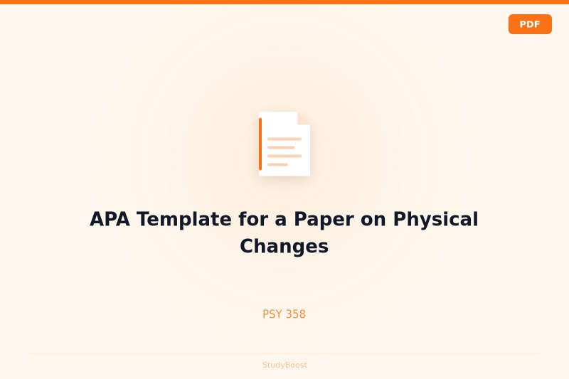APA Template for a Paper on Physical Changes