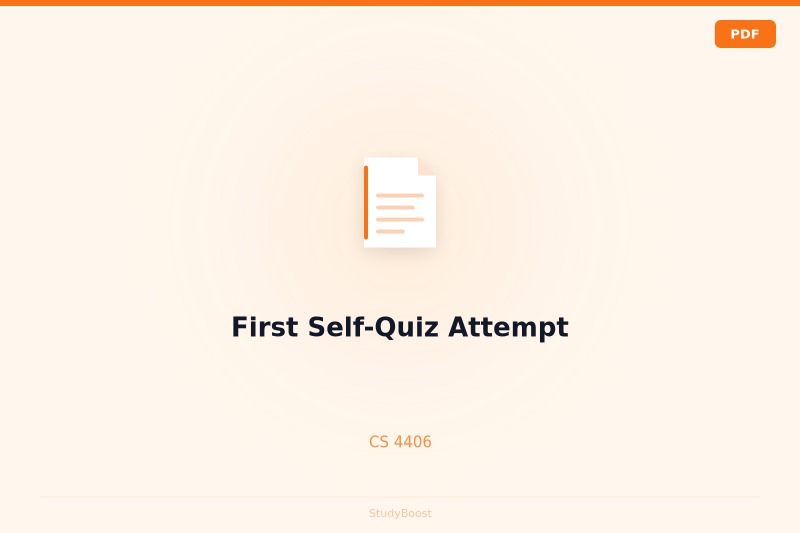 First Self-Quiz Attempt