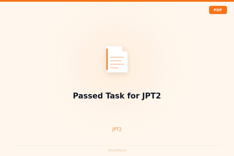 Passed Task for JPT2