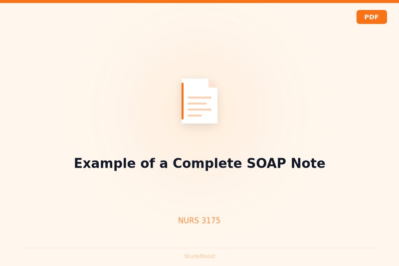 Example of a Complete SOAP Note