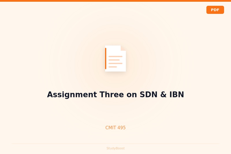 Assignment Three on SDN & IBN