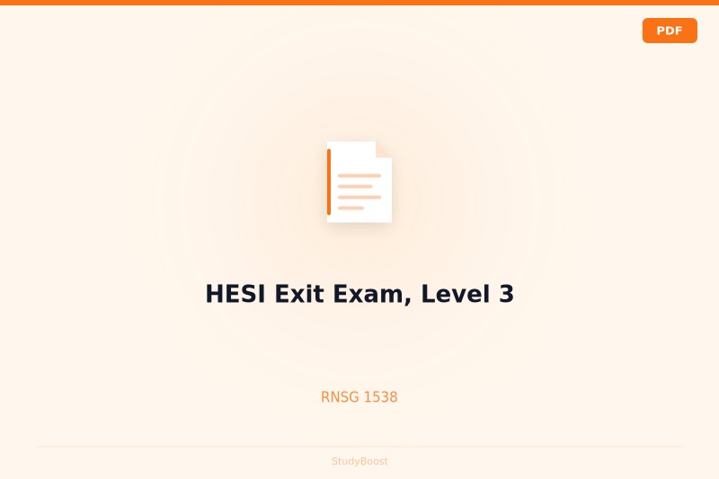HESI Exit Exam, Level 3