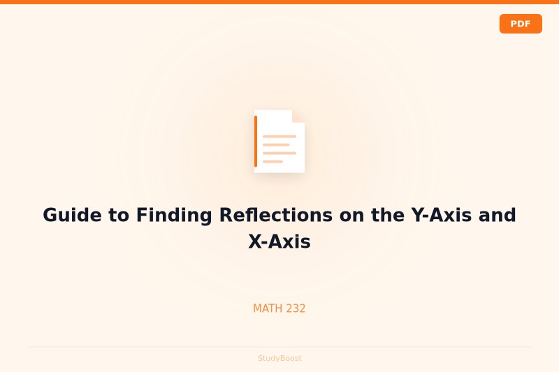 Guide to Finding Reflections on the Y-Axis and X-Axis