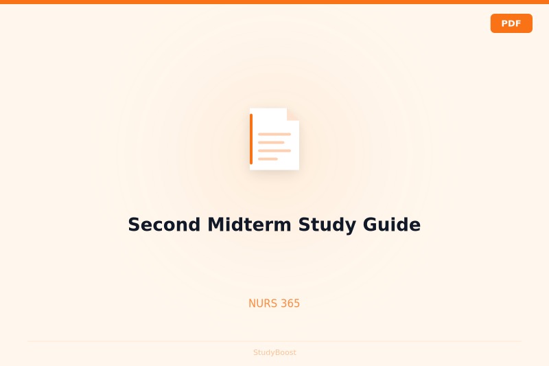 Second Midterm Study Guide