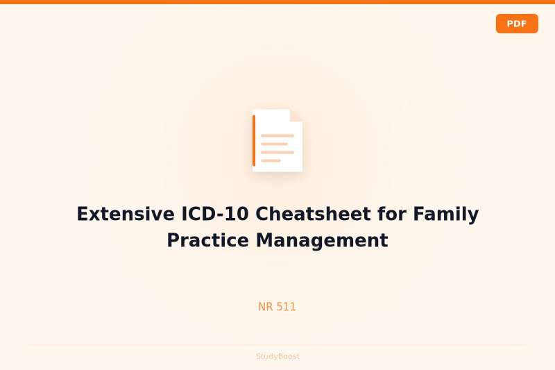 Extensive ICD-10 Cheatsheet for Family Practice Management