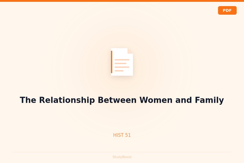 The Relationship Between Women and Family
