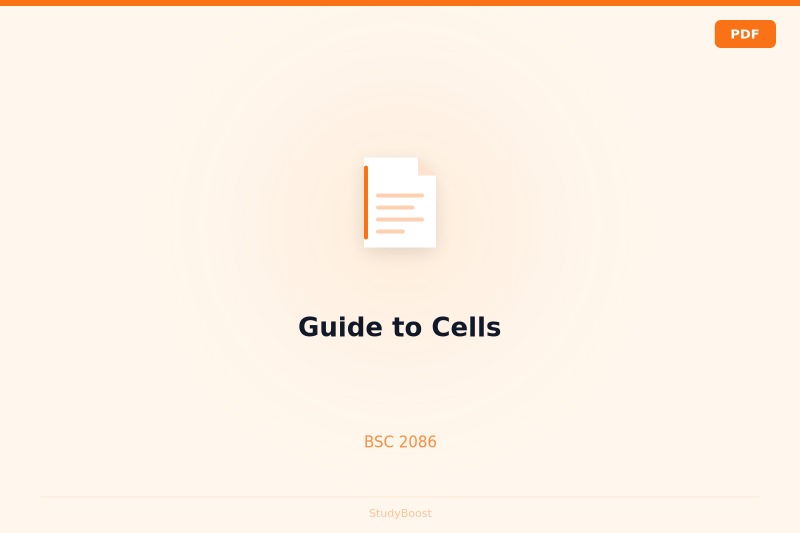 Guide to Cells