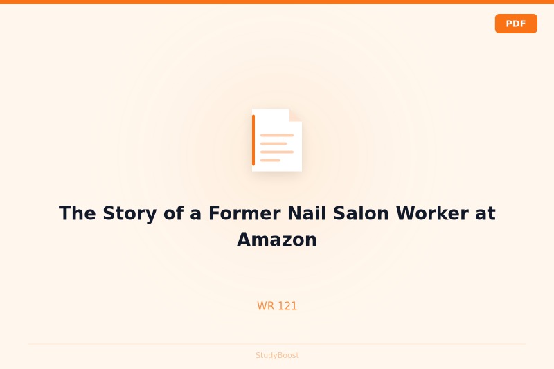 The Story of a Former Nail Salon Worker at Amazon