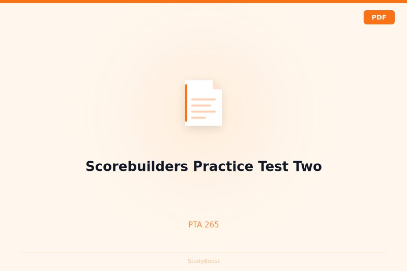 Scorebuilders Practice Test Two
