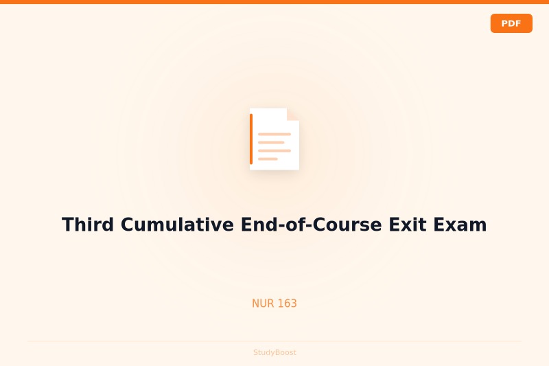 Third Cumulative End-of-Course Exit Exam