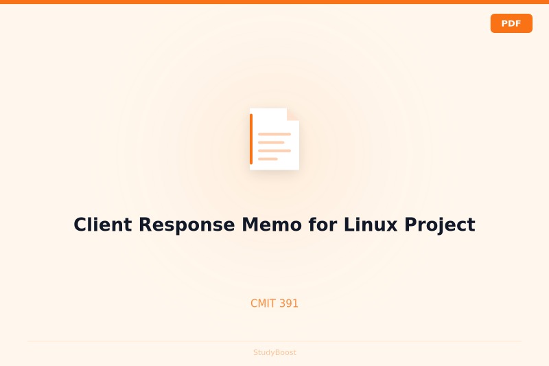 Client Response Memo for Linux Project