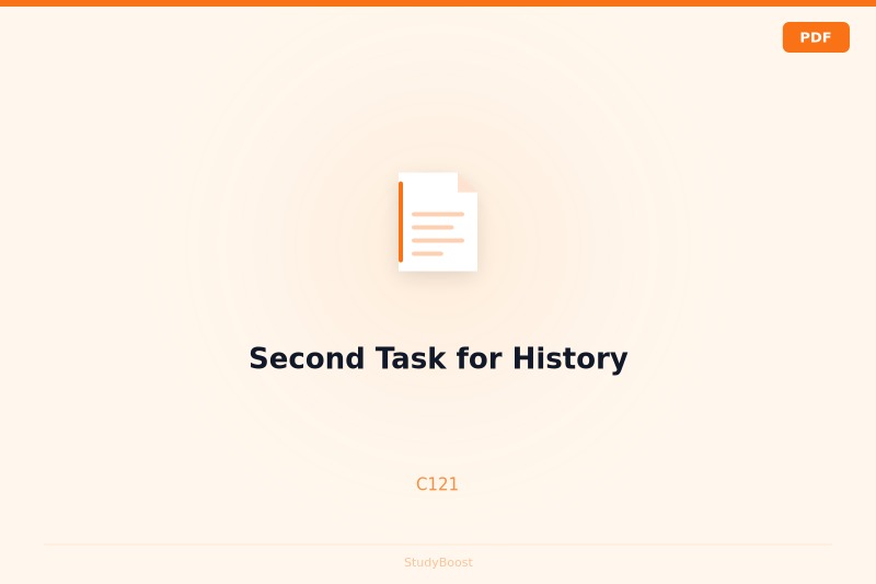 Second Task for History