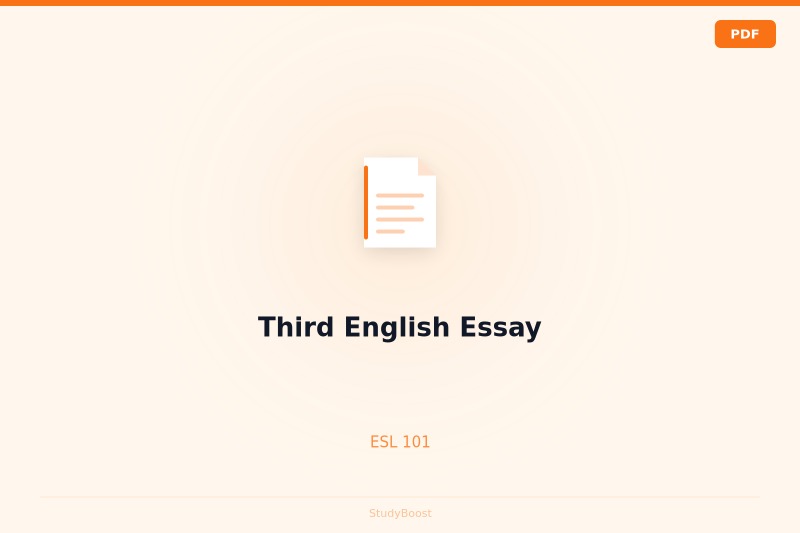 Third English Essay